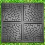 4-Piece Cobblestone Concrete Paving Mold Set