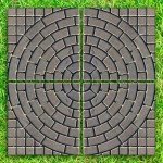 4-Piece Cobblestone Concrete Paving Mold Set