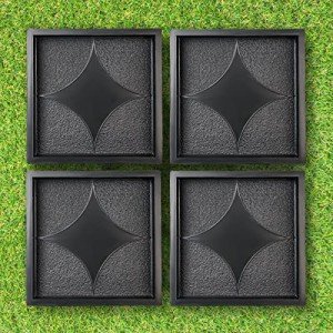 4-Piece Cobblestone Concrete Patio Molds Set