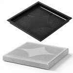 4-Piece Cobblestone Concrete Patio Molds Set