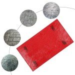 Rectangular PU Concrete Texture Stamp Mat 27.5x15.7in