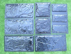 9 Plastic Molds for Concrete Stone Tiles