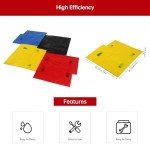 4PCS Colorful Concrete Stamps Mats Set, 24"x24