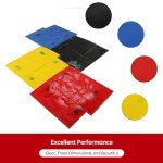 4PCS Colorful Concrete Stamps Mats Set, 24"x24
