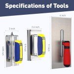 Concrete Tool Set: Trowel, Edger, Groover