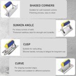 4-Piece Stainless Steel Concrete Edger and Trowel Set