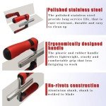 3-Piece Concrete Tools Set: Trowel, Edger, Groover