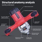 1600W Electric Concrete Mixer with Adjustable Speeds