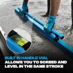 Pro Series 72" Aluminum Concrete Screed with Level Vial