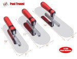 Stainless Steel Pool Trowel Set - 3 Pieces