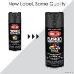Krylon Black Fusion Textured Spray Paint, 12 oz