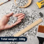 Decorative Epoxy Floor Flakes in Black, White, Gray
