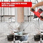 2300W Handheld Electric Concrete Mixer with 6 Speeds