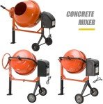 Portable 5.0 Cu Ft Electric Cement Mixer