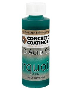 Turquoise Acid Stain for Concrete - 4oz