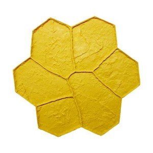 Random Stone Concrete Stamp by Walttools - Rigid Yellow
