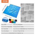 VEVOR 24x24 Inch Concrete Stamp Set, 7 Pieces