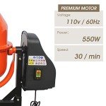 Electric 5.0 Cu. FT Concrete Mixer with Wheel