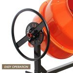 Electric 5.0 Cu. FT Concrete Mixer with Wheel