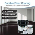 Jet Black High-Performance Concrete Floor Paint 1 Quart