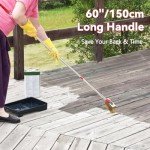 60" Long Handle Deck Stain Brush Set