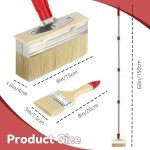 60" Long Handle Deck Stain Brush Set