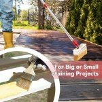 60" Long Handle Deck Stain Brush Set