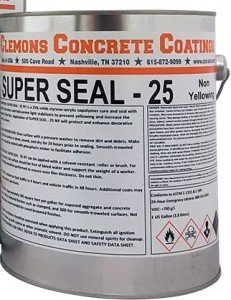 Clemons SuperSeal25 Semi-Gloss Concrete Sealer - 1 Gallon