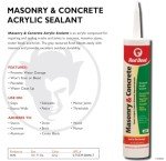 Red Devil 0646 Concrete Acrylic Sealant, 10.1 oz