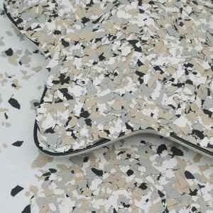 Decorative Epoxy Floor Flakes - Black/White/Yellow/Gray
