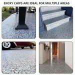 Decorative Epoxy Floor Flakes - Black/White/Yellow/Gray