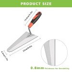 8" Stainless Steel Concrete Finishing Trowel - Soft Grip