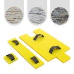 3-Pack Polyurethane Concrete Stamps for DIY Projects