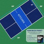 Non-Skid Pickleball Court Paint in Blue