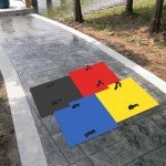 24"x24" Textured Concrete Stamp Pad Set - 4 PCS