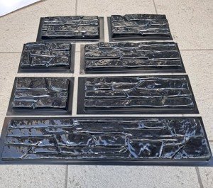 7-Piece ABS Flagstone Concrete Stamps Set