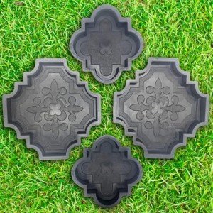 4 Plastic Concrete Stamps for Stone Paving