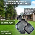 4 Plastic Concrete Stamps for Stone Paving