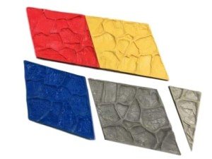 Boulder Face Vertical Concrete Stamps - 5 Piece Set