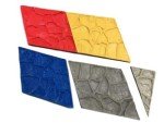 Boulder Face Vertical Concrete Stamps - 5 Piece Set