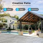 4-Pack Slate Concrete Stamps for Realistic Texture