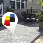 4-Pack Slate Concrete Stamps for Realistic Texture