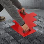 27x22 in Polyurethane Concrete Texture Stamp Mat