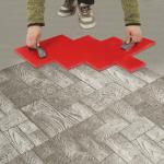 27x22 in Polyurethane Concrete Texture Stamp Mat