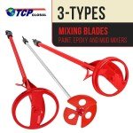 3-Pack Mixer Blades for Concrete and Epoxy