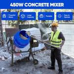 Electric Cement Mixer with Wheel and Stand
