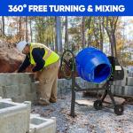 Electric Cement Mixer with Wheel and Stand
