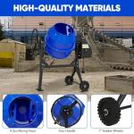 Electric Cement Mixer with Wheel and Stand
