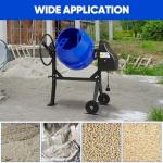 Electric Cement Mixer with Wheel and Stand