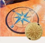 Flexi Concrete Stamp Mat "Compass Mini" with Handles